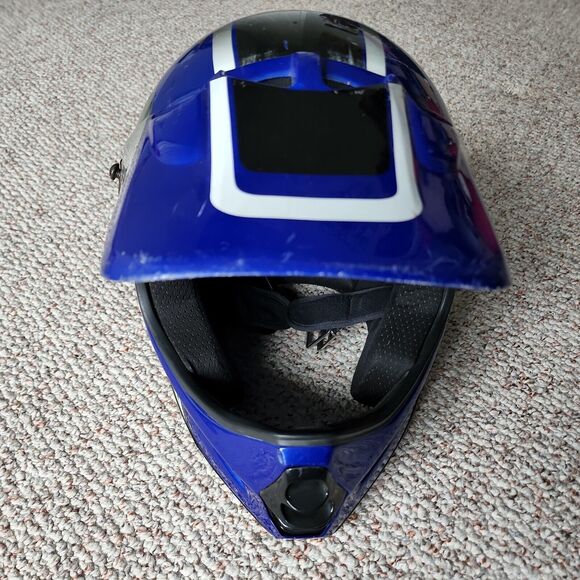 AFX Kyo Loku Design Blue Motocross Helmet Youth Large - Picture 2 of 10